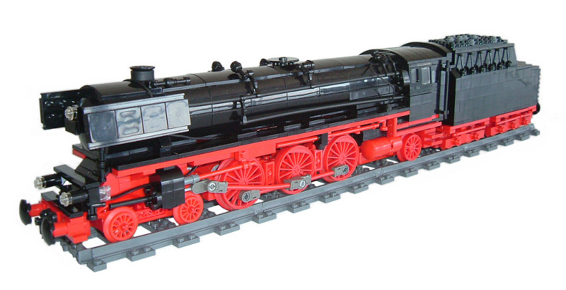 BR 01 - 1075 in 1:45 scale by Johannes van den Heuvel using Big Ben Bricks train wheels