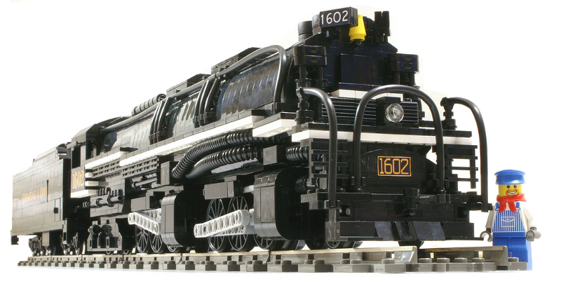 2-6-6-6 Allegheny #1602 by Anthony Sava using Big Ben Bricks Train Wheels