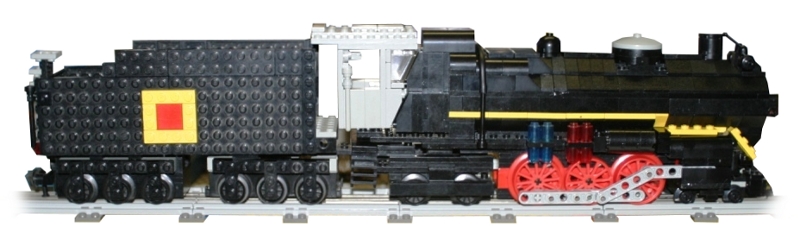 4-6-4 Hudson 3000 by John Huppertz using Big Ben Bricks train wheels